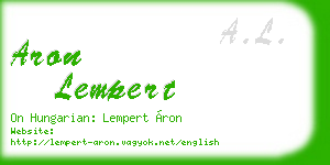 aron lempert business card